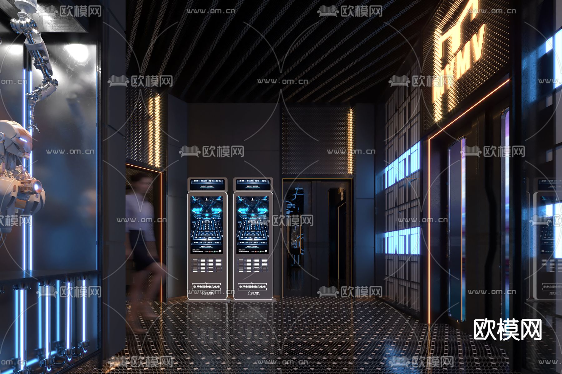 现代酒吧3d模型