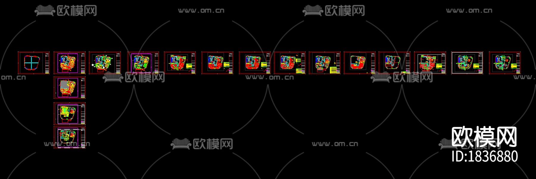 上海外滩拾光火锅cad施工图下载（渲染图7）