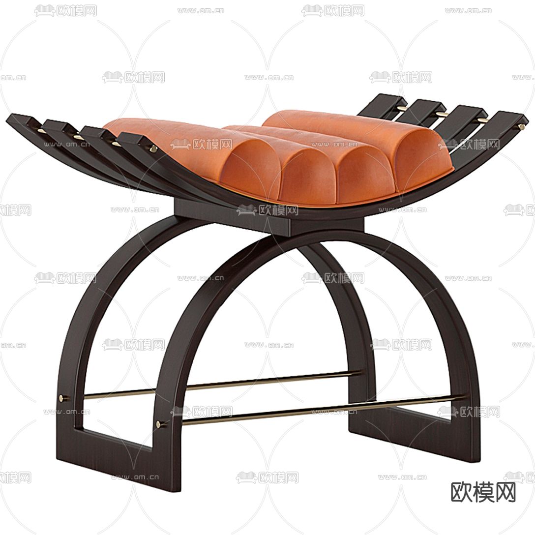 现代布艺凳子3d模型