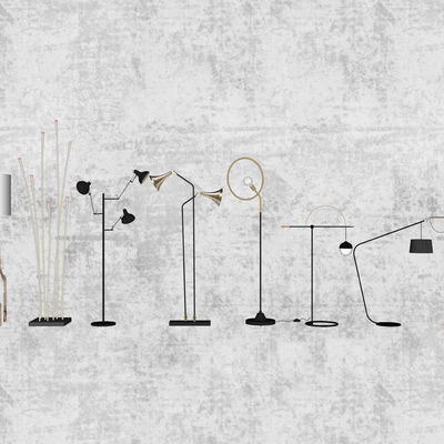  现代落地灯装饰灯su模型 