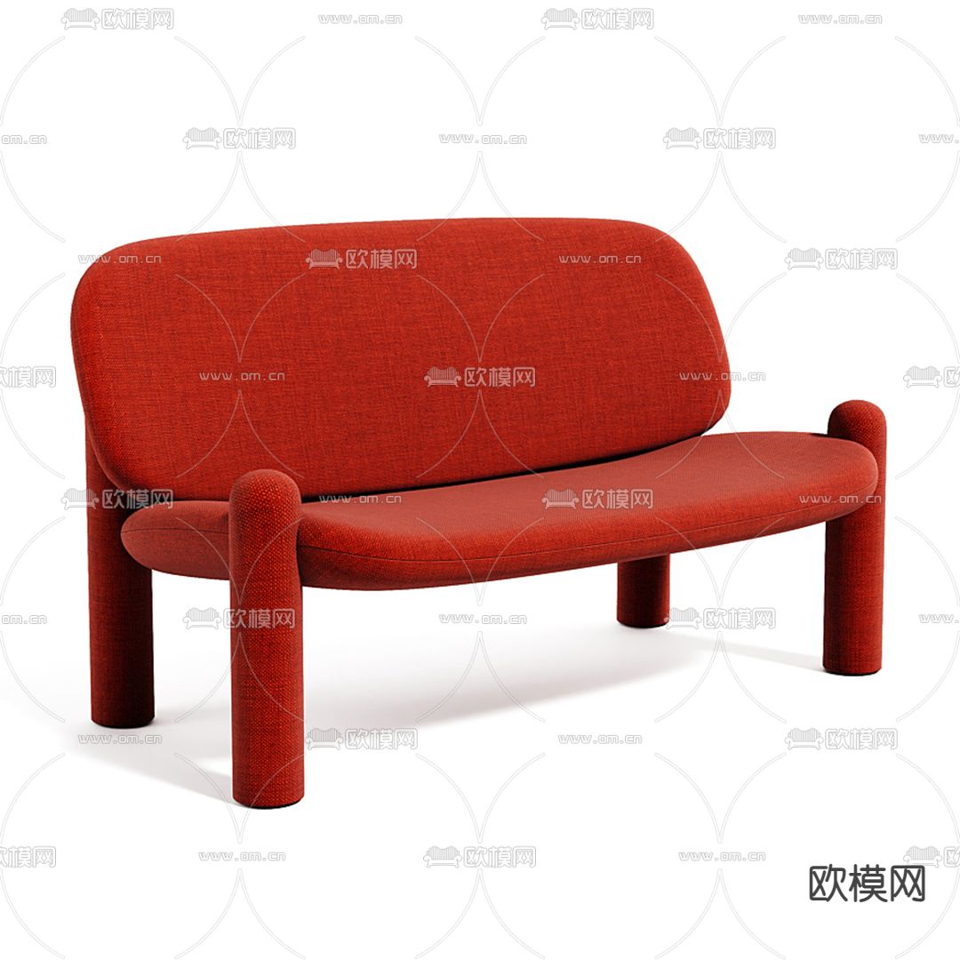 Fendi 现代布艺休闲沙发3d模型