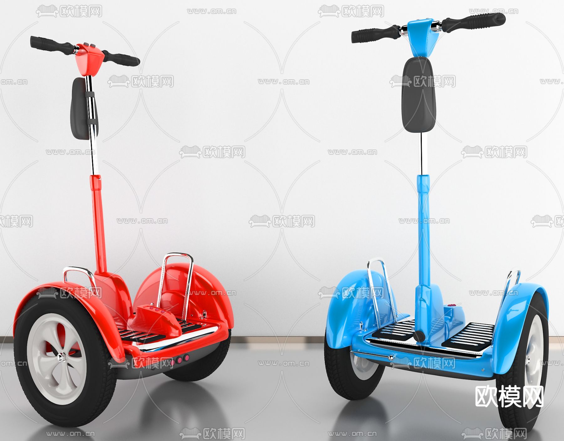 现代电动平衡车3d模型