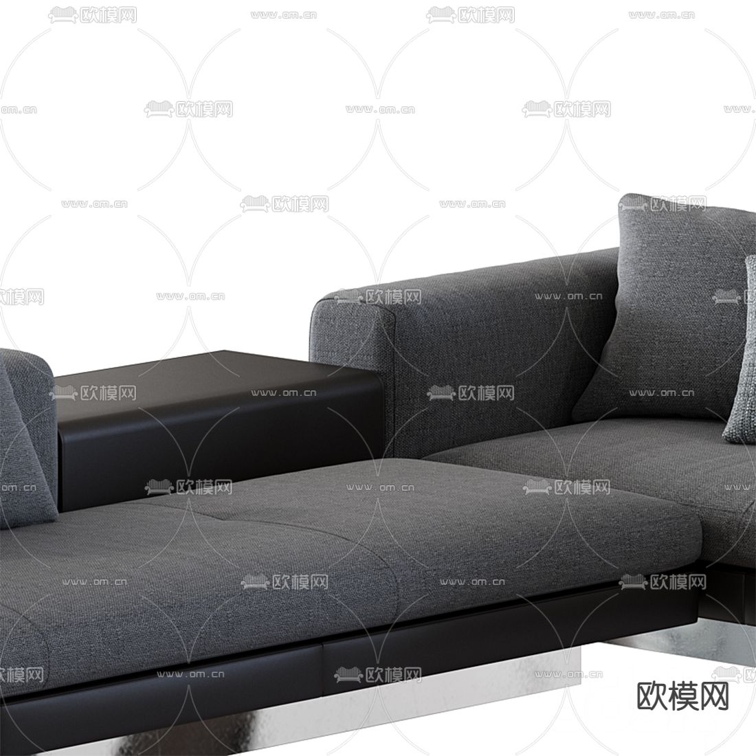 现代布艺多人沙发3d模型
