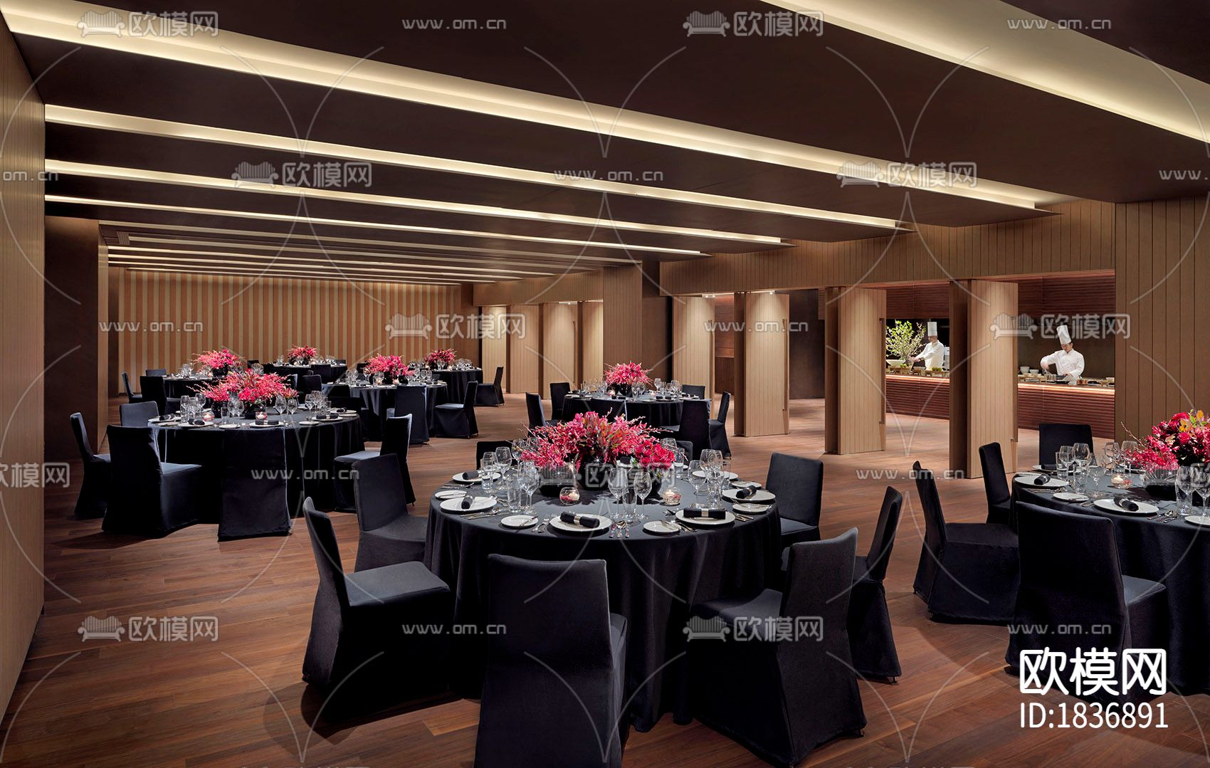 北京凯悦酒店cad施工图下载（渲染图3）