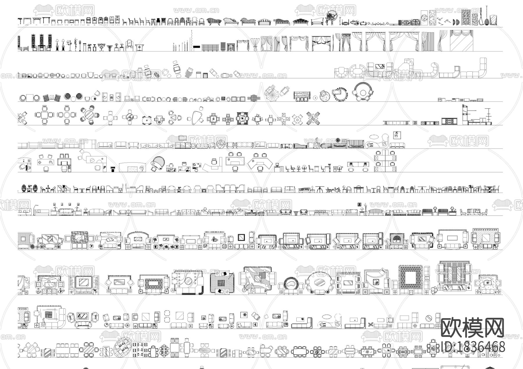 家具常用cad图库