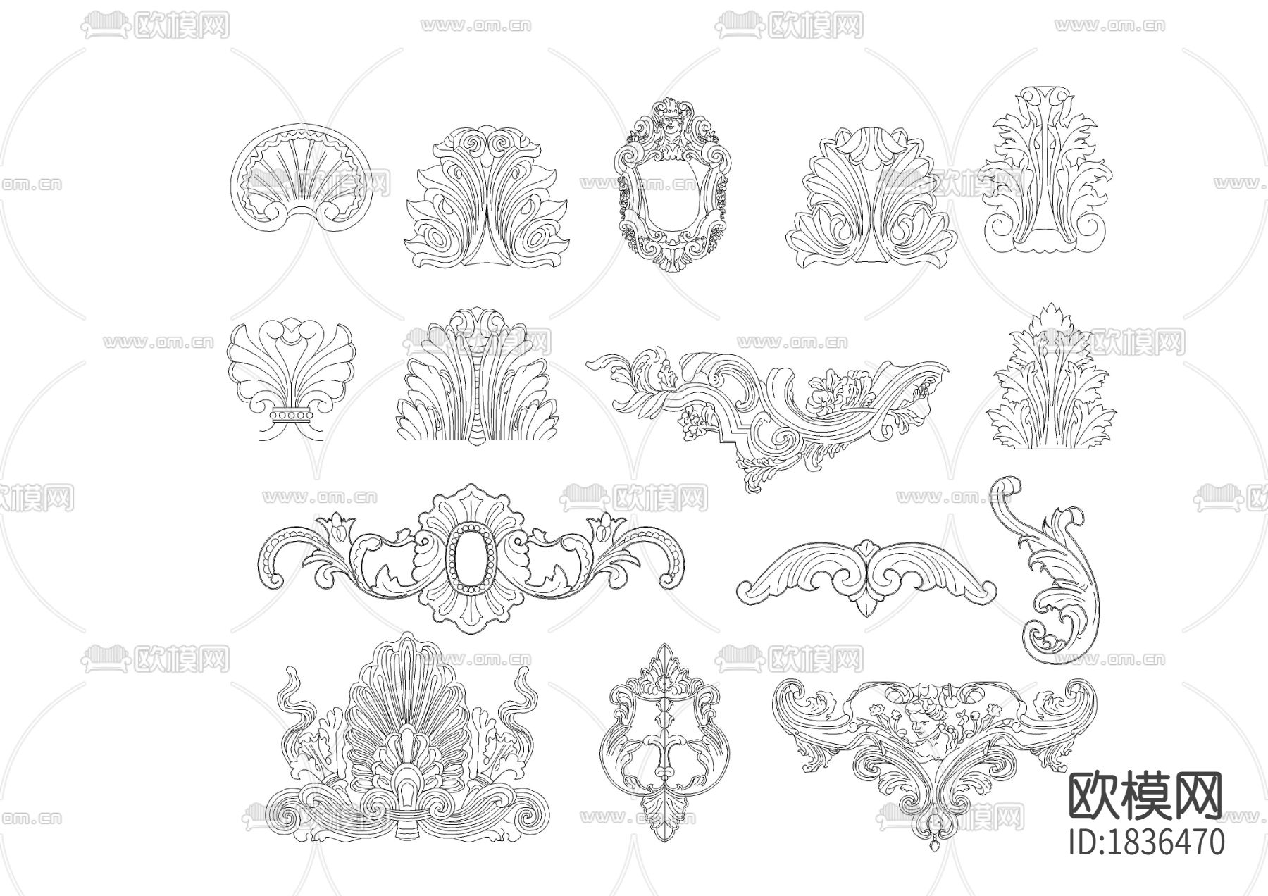 地面拼花雕花cad图库下载（渲染图2）