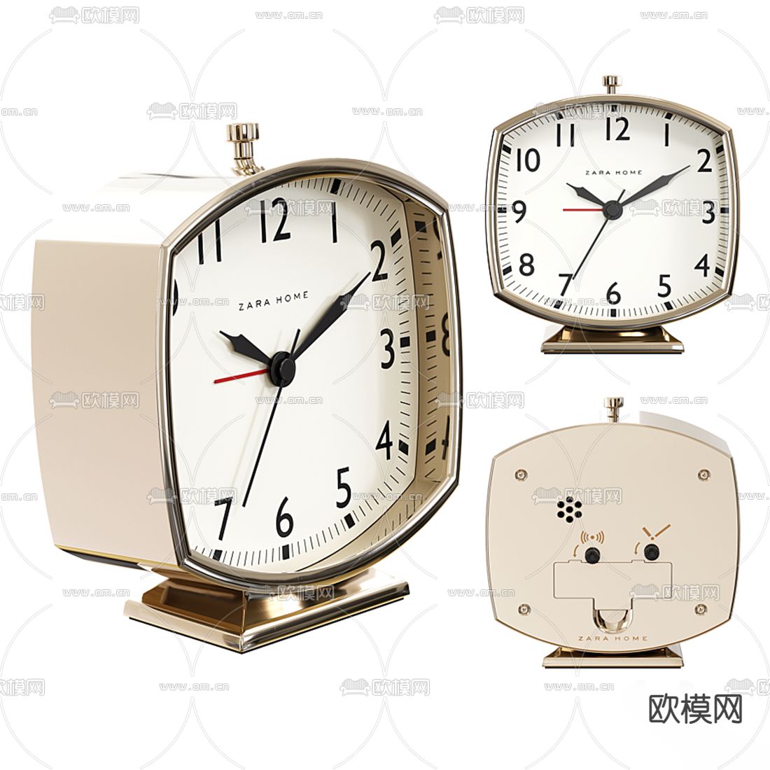 现代闹钟3d模型下载（渲染图1）