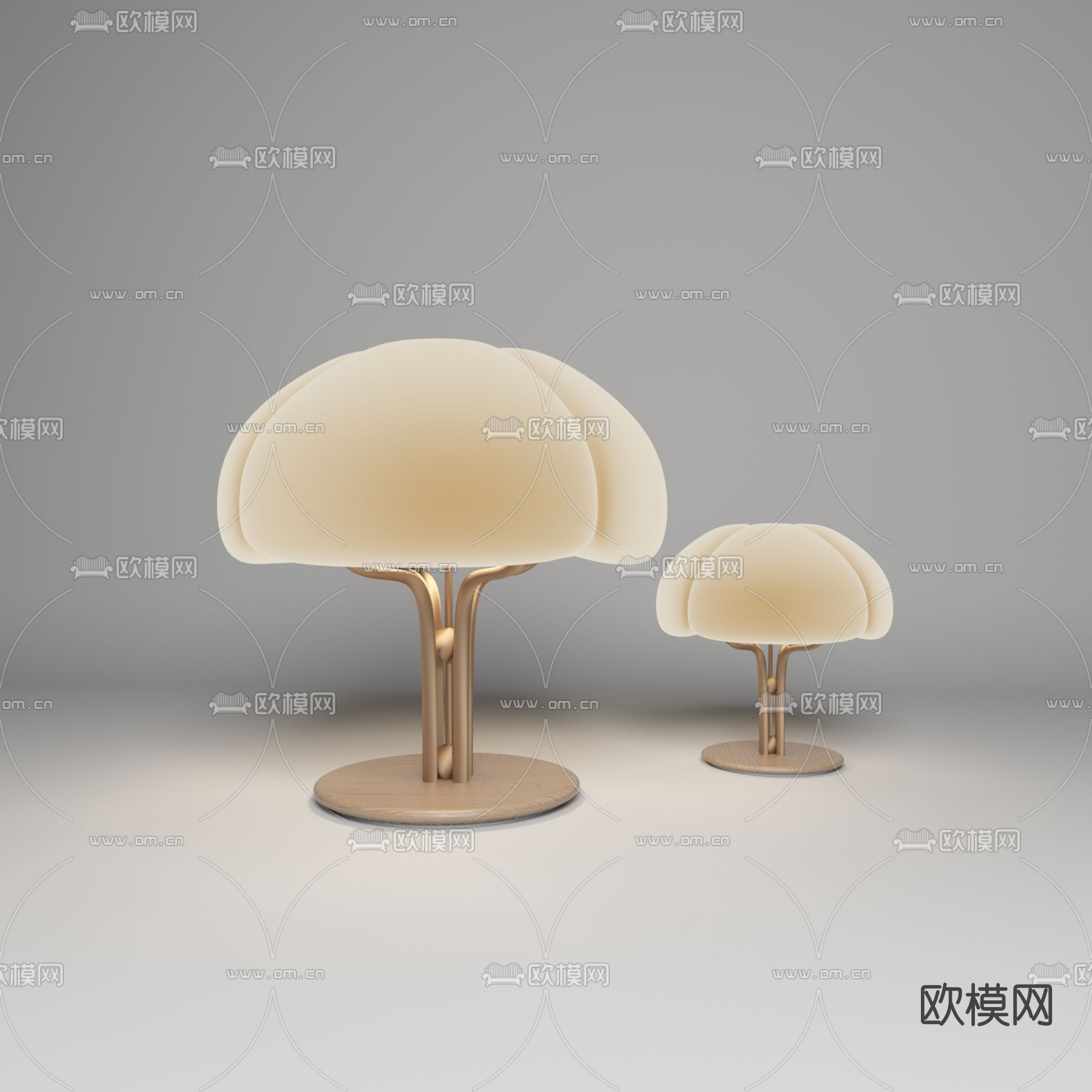 现代轻奢台灯免费3d模型下载