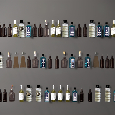  现代酒具su模型 