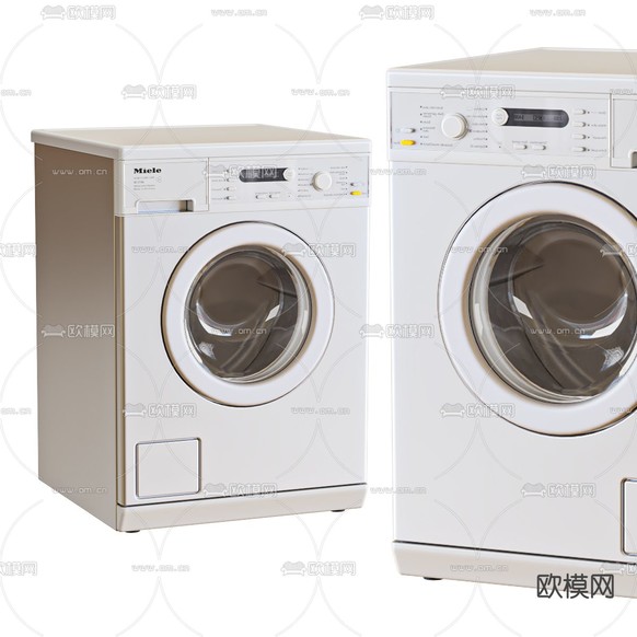 现代滚筒洗衣机3d模型下载