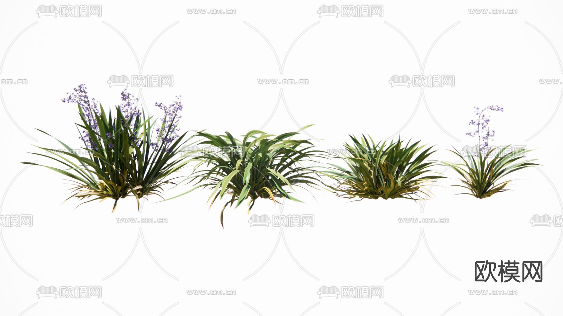 现代花草su模型