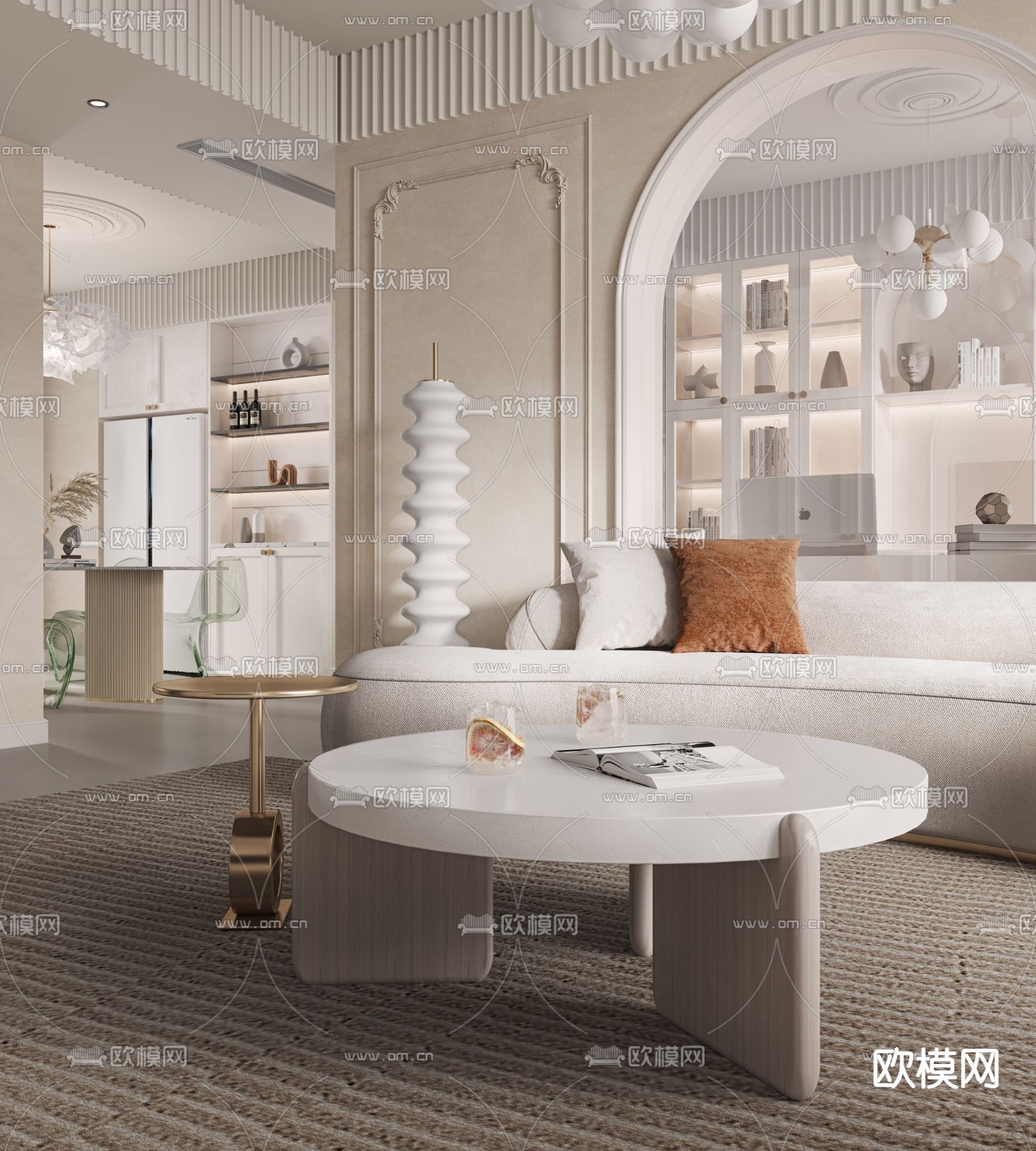 法式客餐厅3d模型