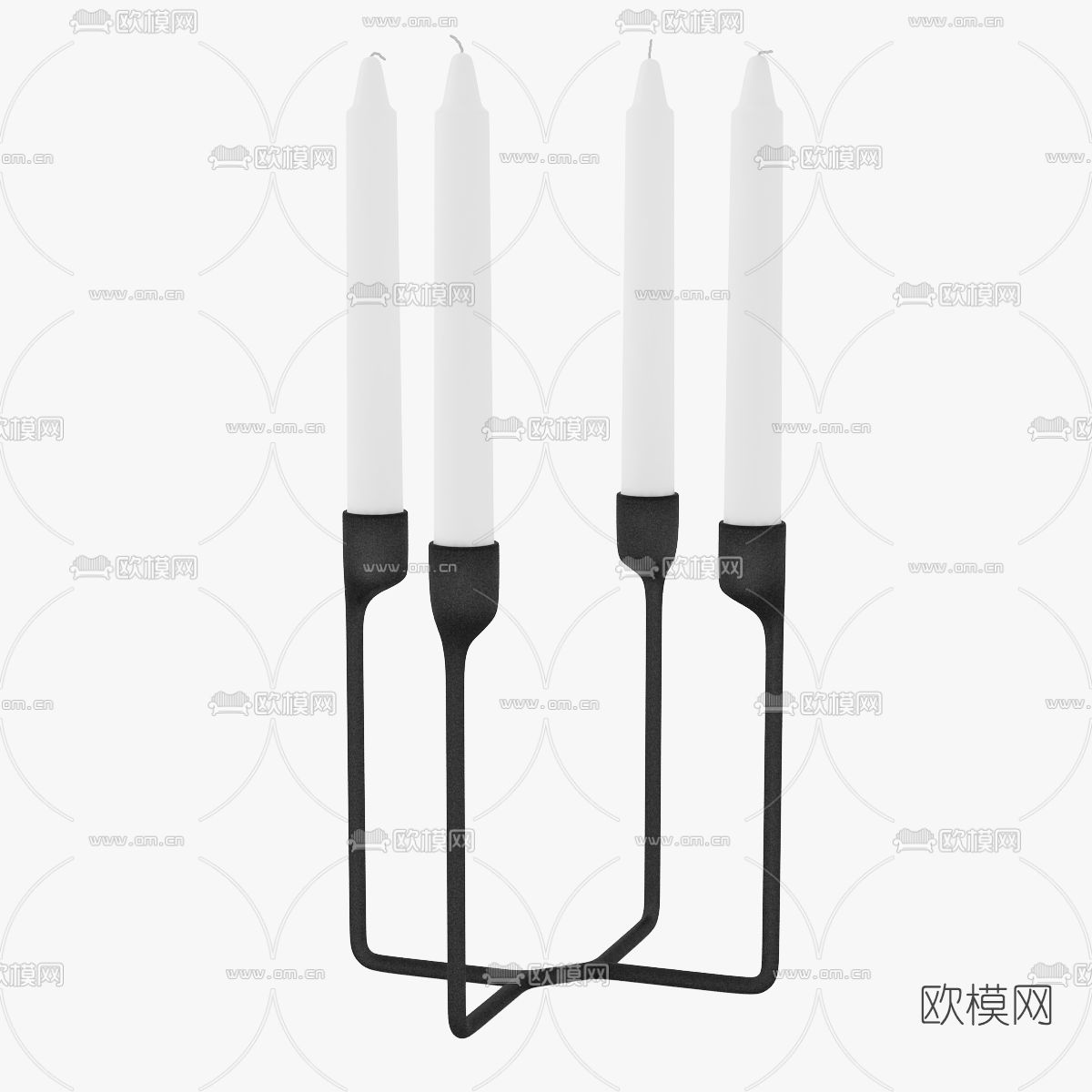 现代烛台烛台灯免费3d模型下载
