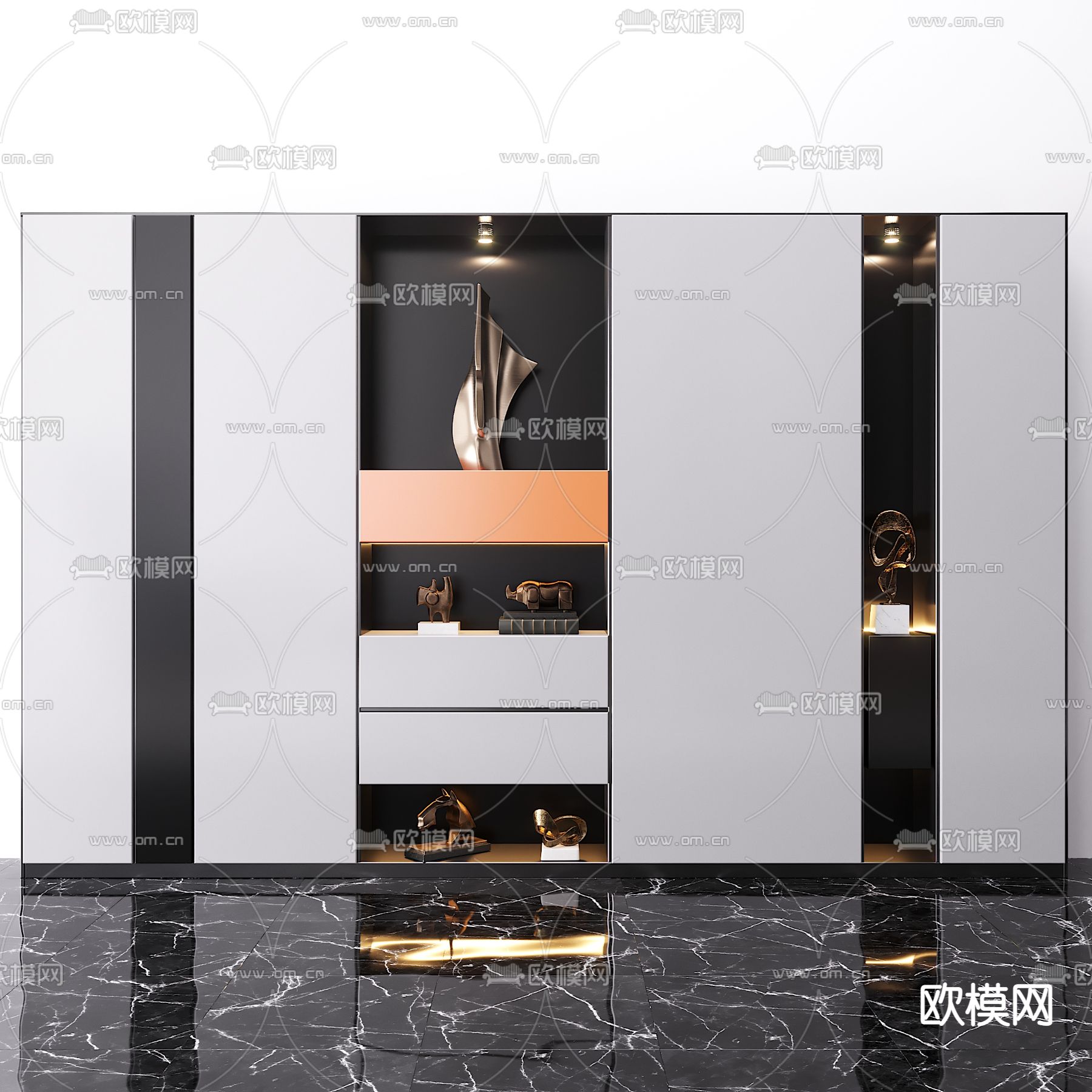现代装饰柜3d模型