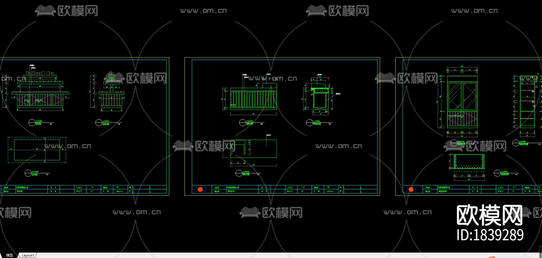 面包店cad施工图下载（渲染图2）