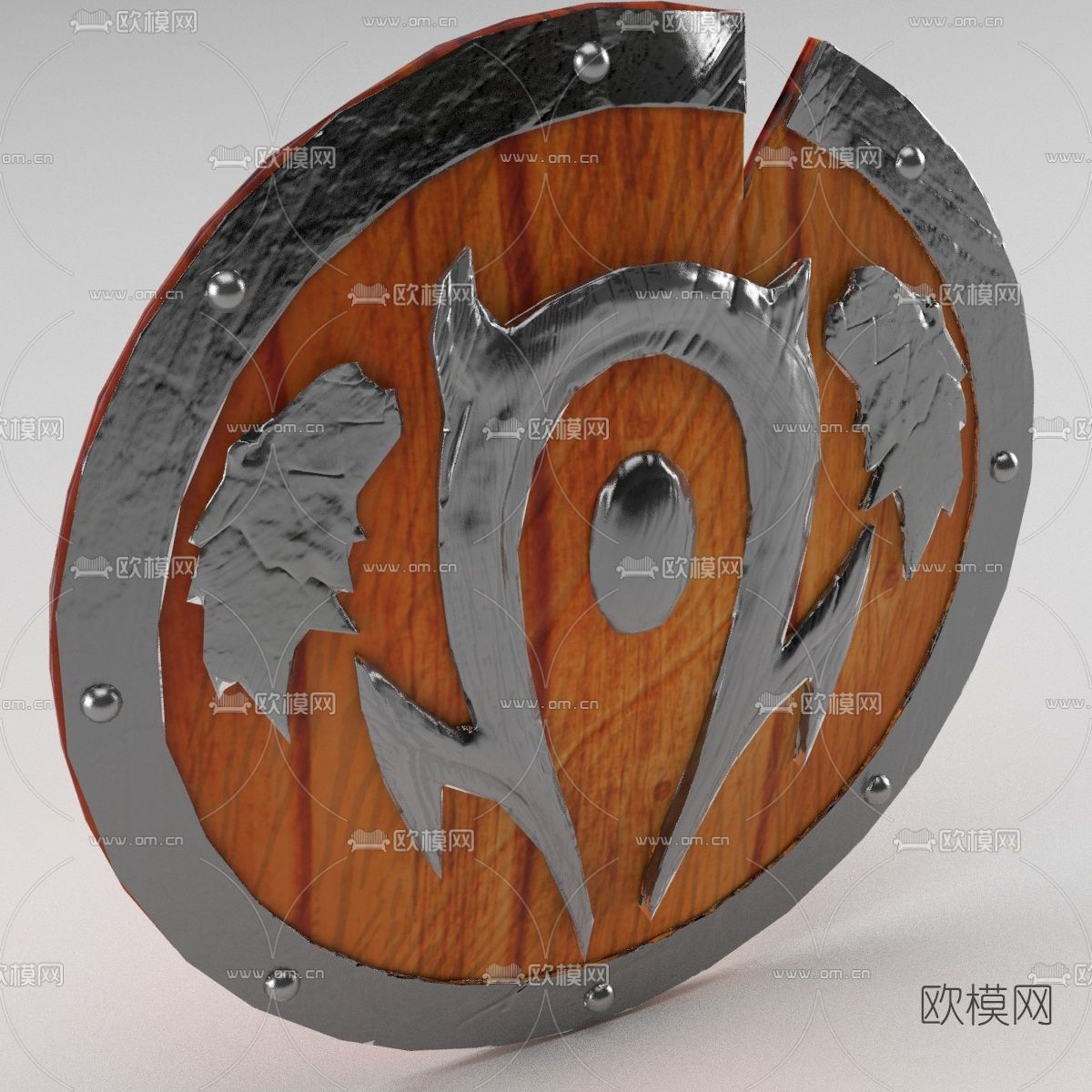 现代盾牌免费3d模型