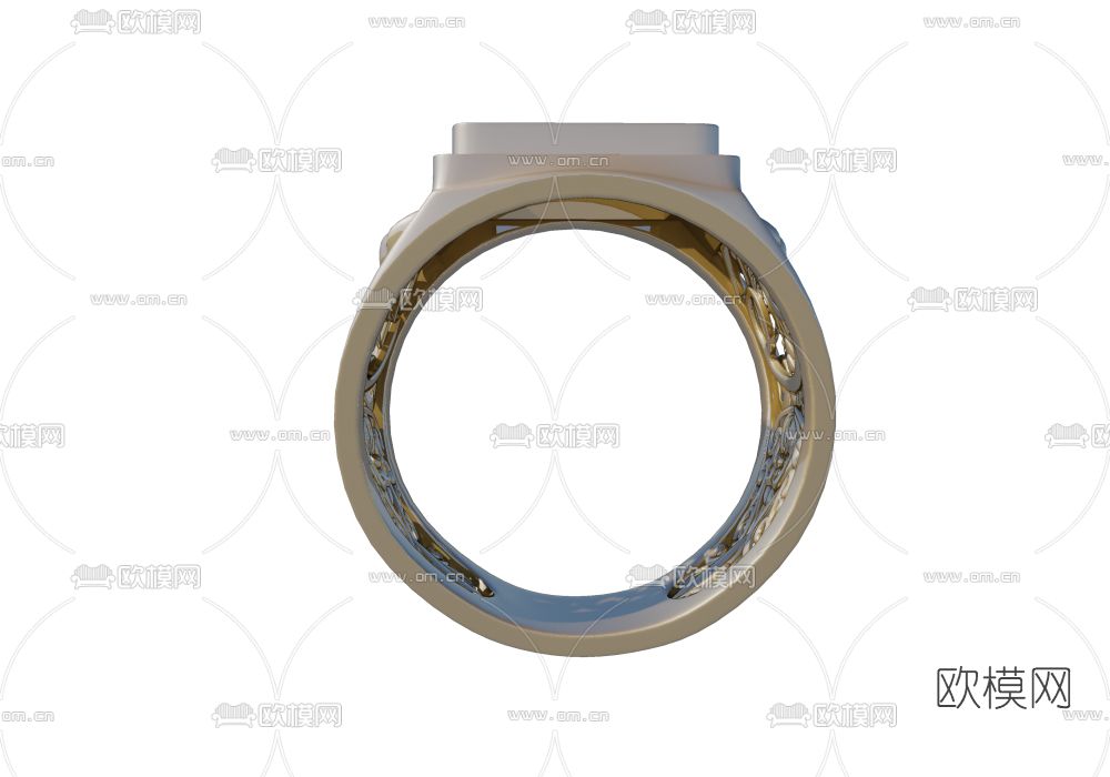 现代戒指免费3d模型下载（渲染图1）