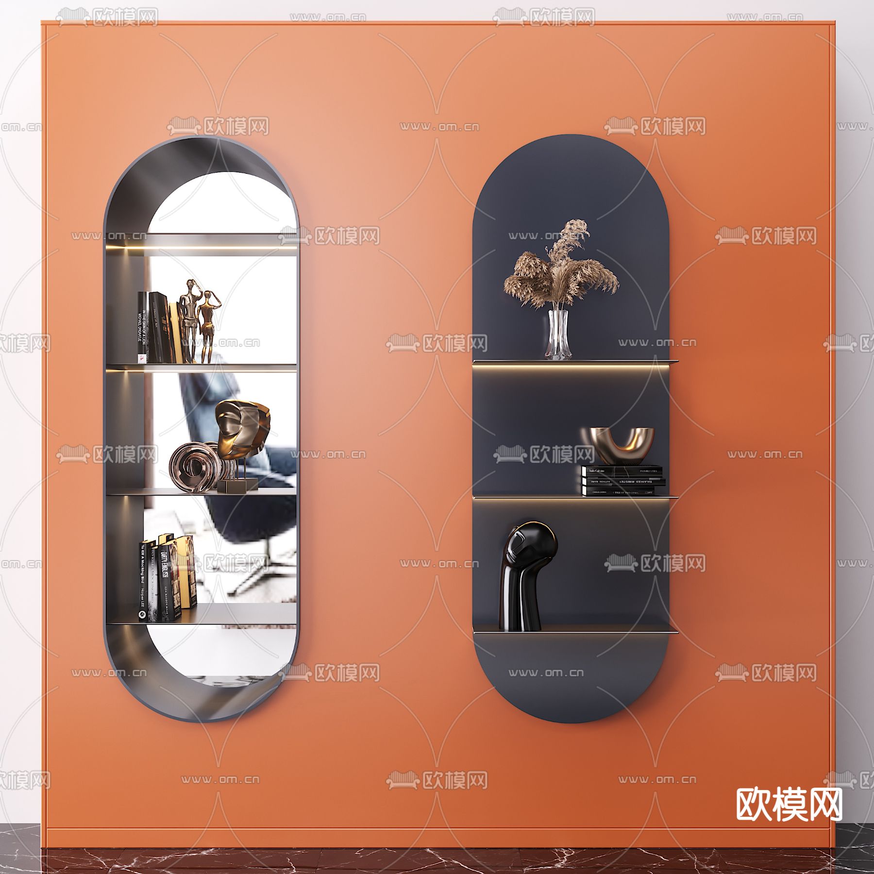 现代轻奢装饰柜3d模型