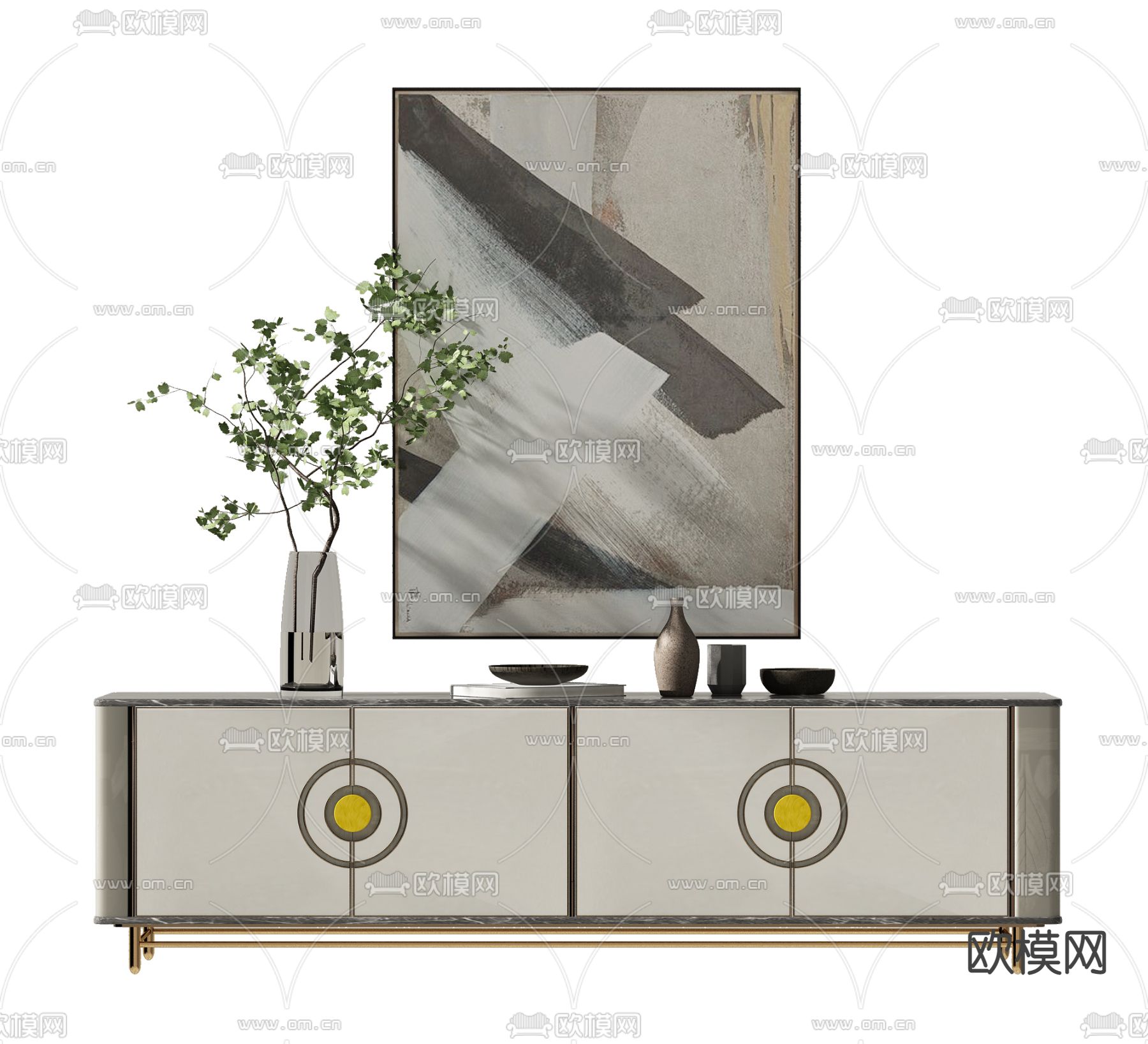 现代电视柜3d模型