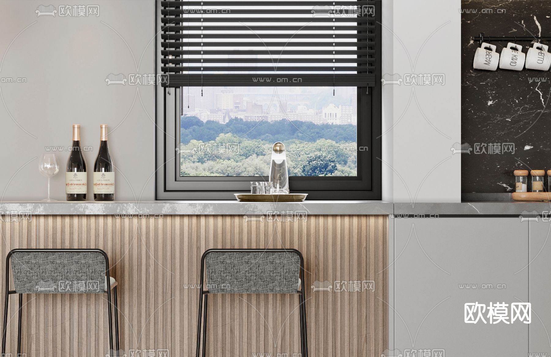 现代客餐厅3d模型