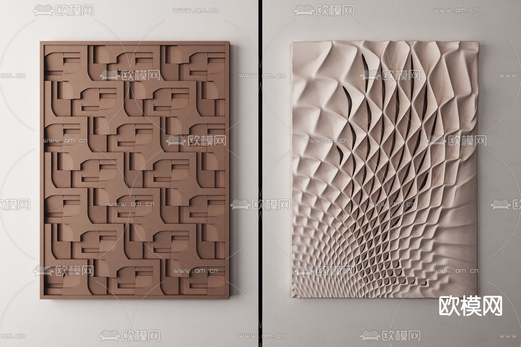 现代立体墙饰挂件3d模型