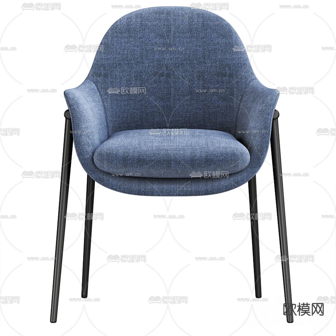 现代布艺休闲椅3d模型