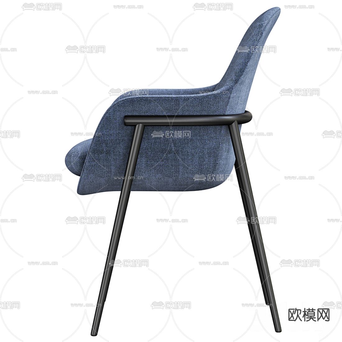 现代布艺休闲椅3d模型