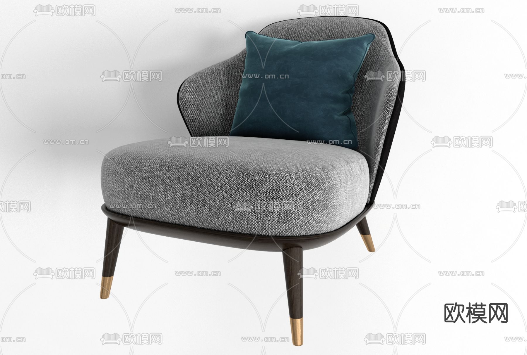 现代布艺休闲椅免费3d模型下载