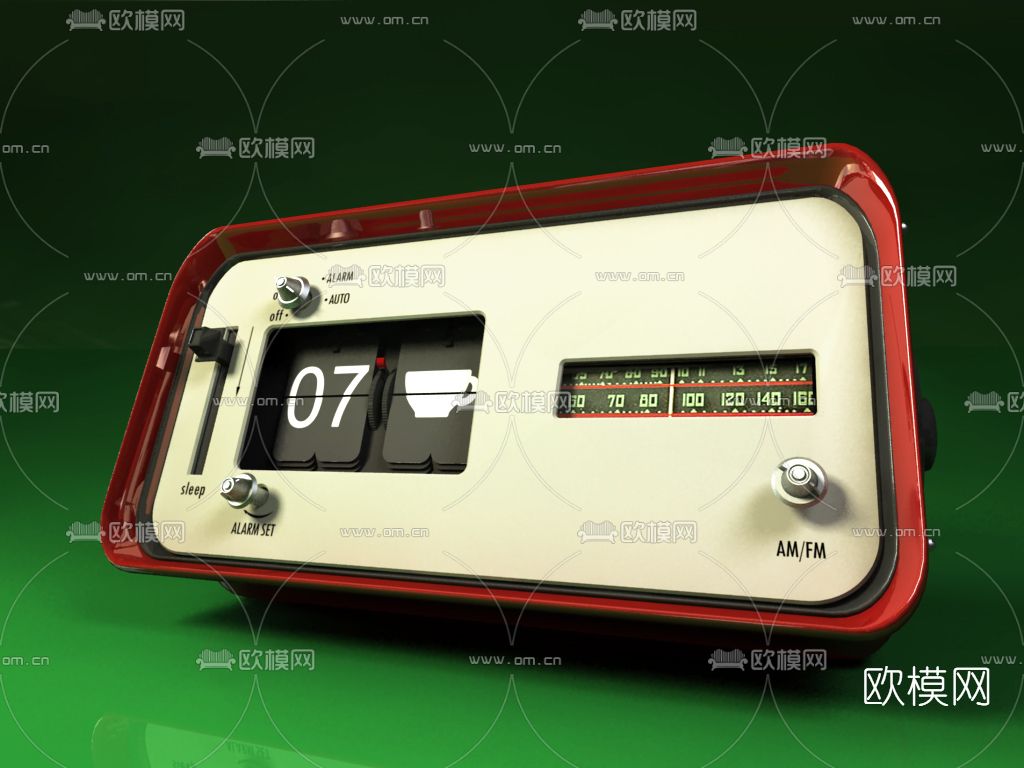 现代收音机免费3d模型下载（渲染图1）