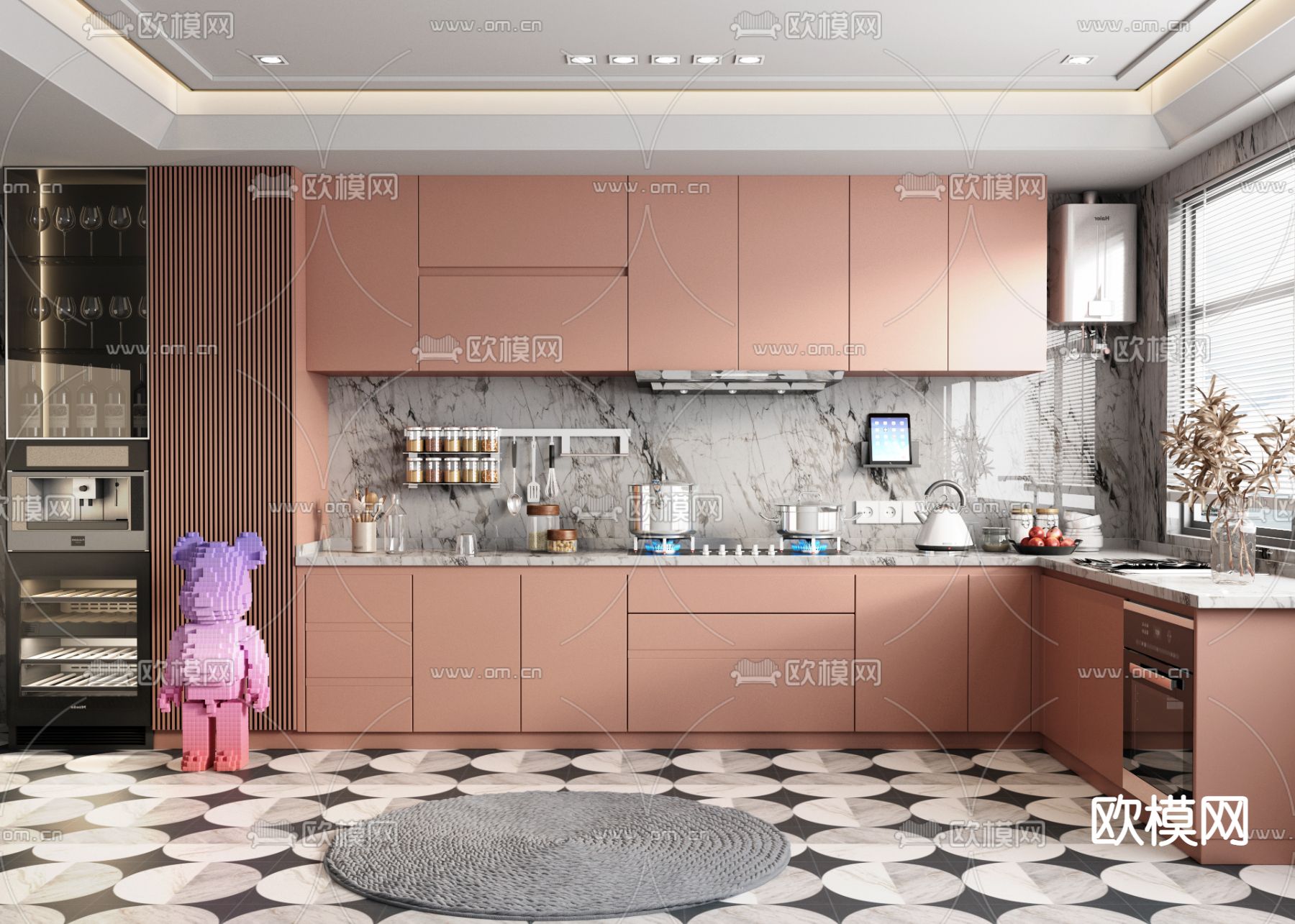 现代厨房3d模型