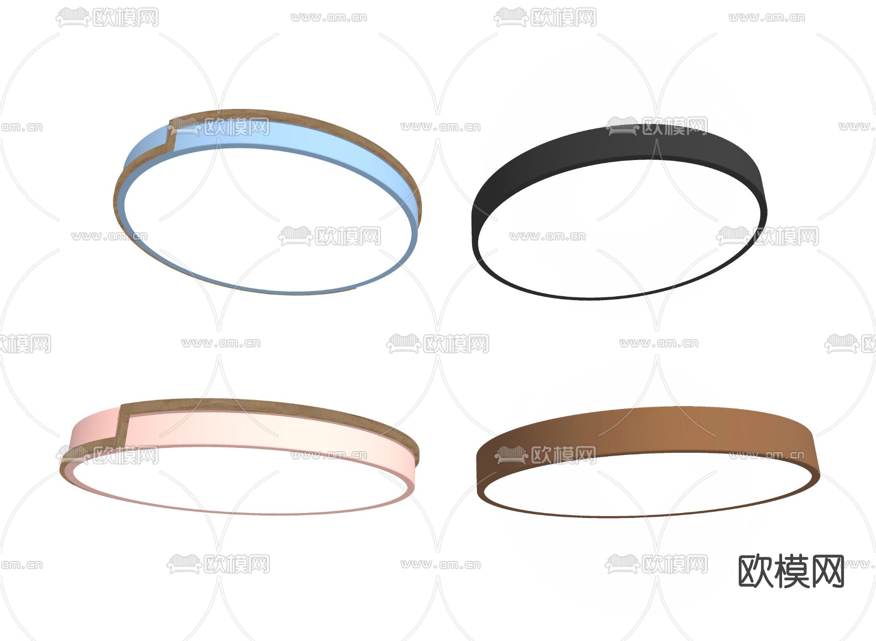 北欧吸顶灯su模型下载（渲染图2）