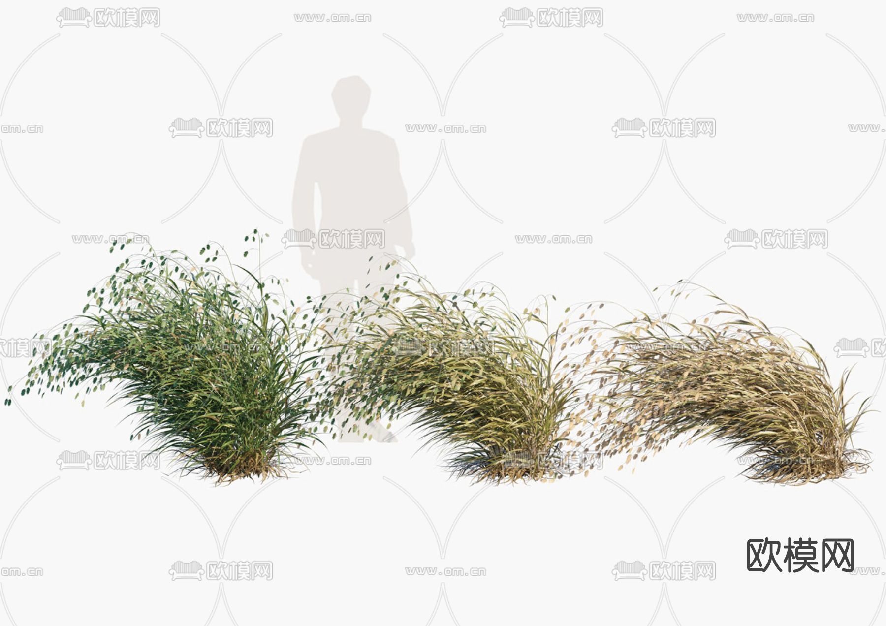 现代草丛su模型下载