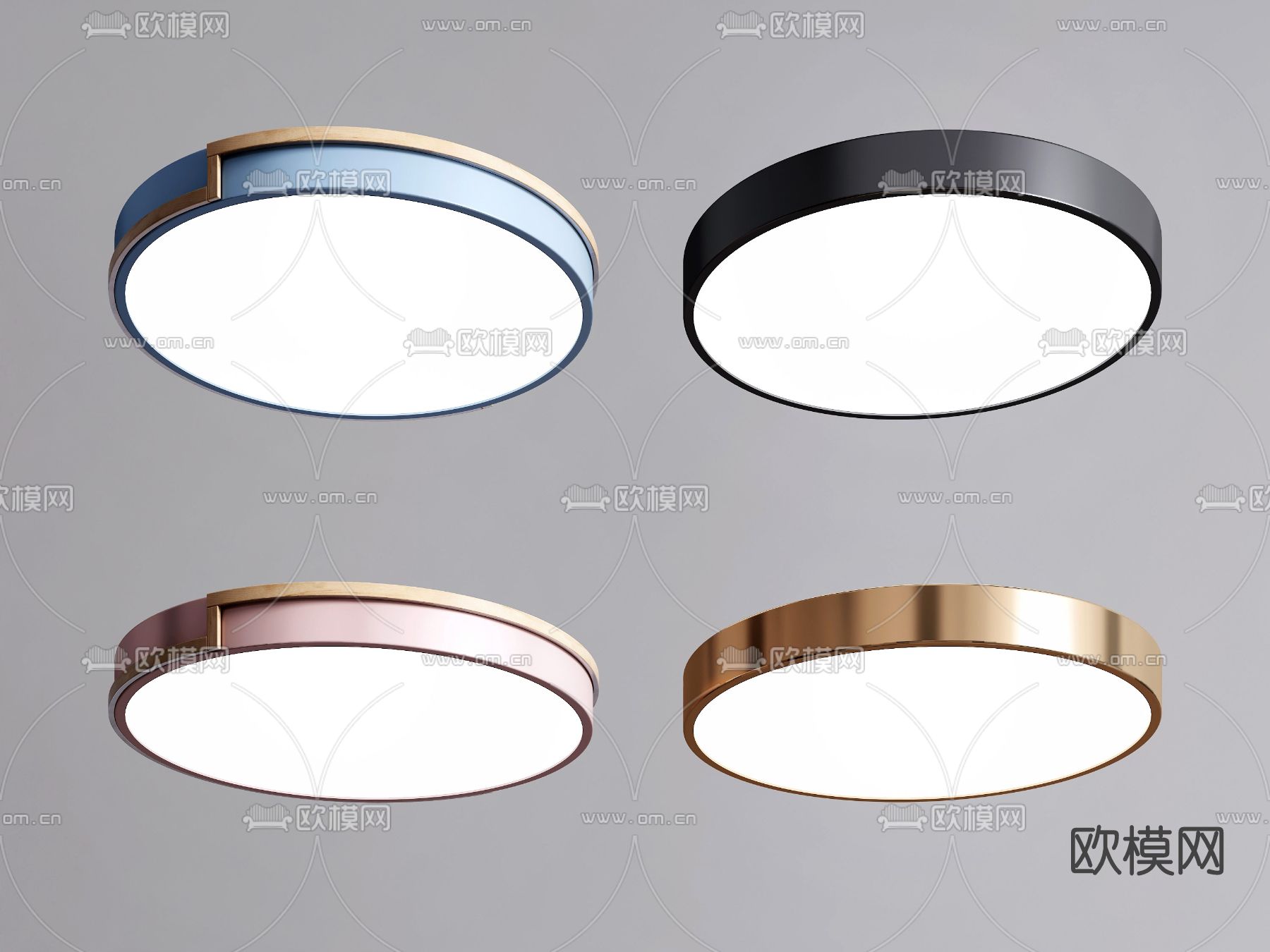 北欧吸顶灯su模型下载（渲染图1）