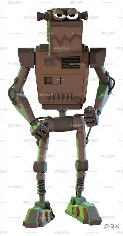 现代动漫机械人物免费3d模型