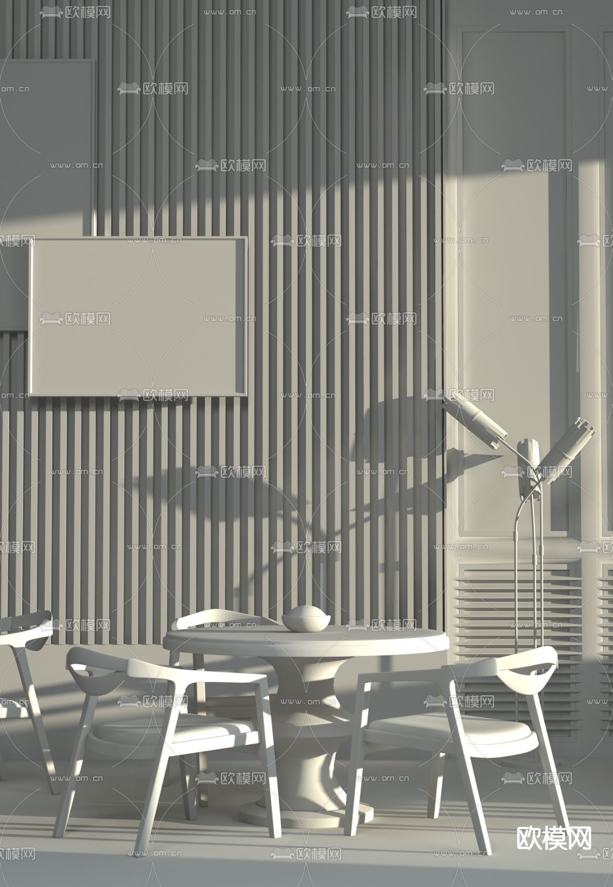 CCD郑中设计 现代休闲桌椅3d模型