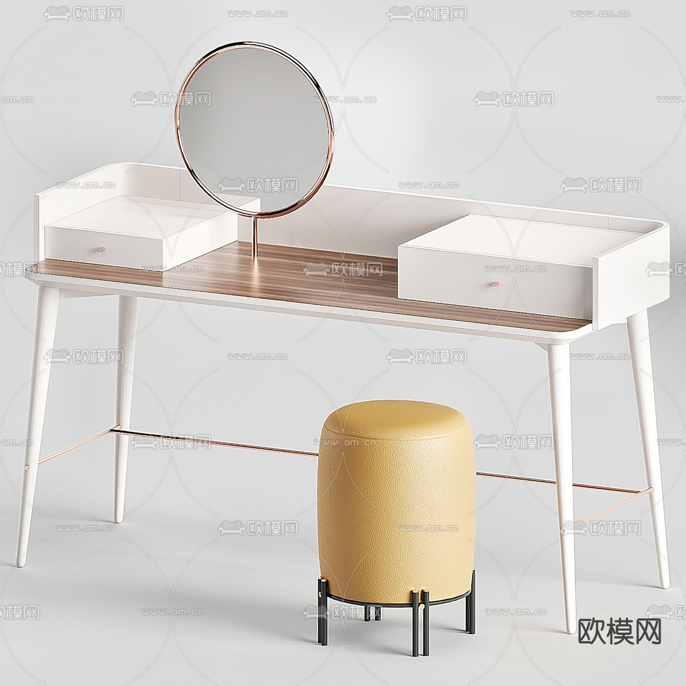 现代梳妆台3d模型
