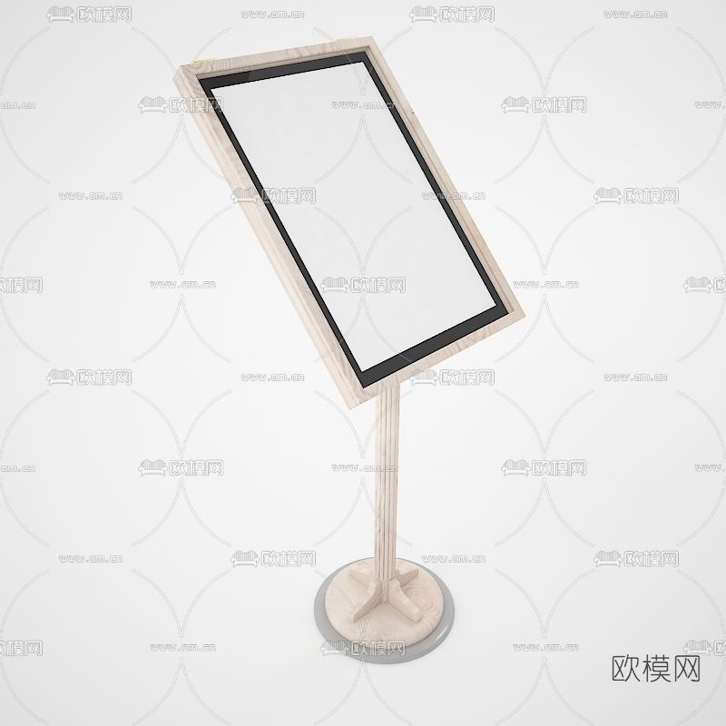 现代展示牌免费3d模型下载