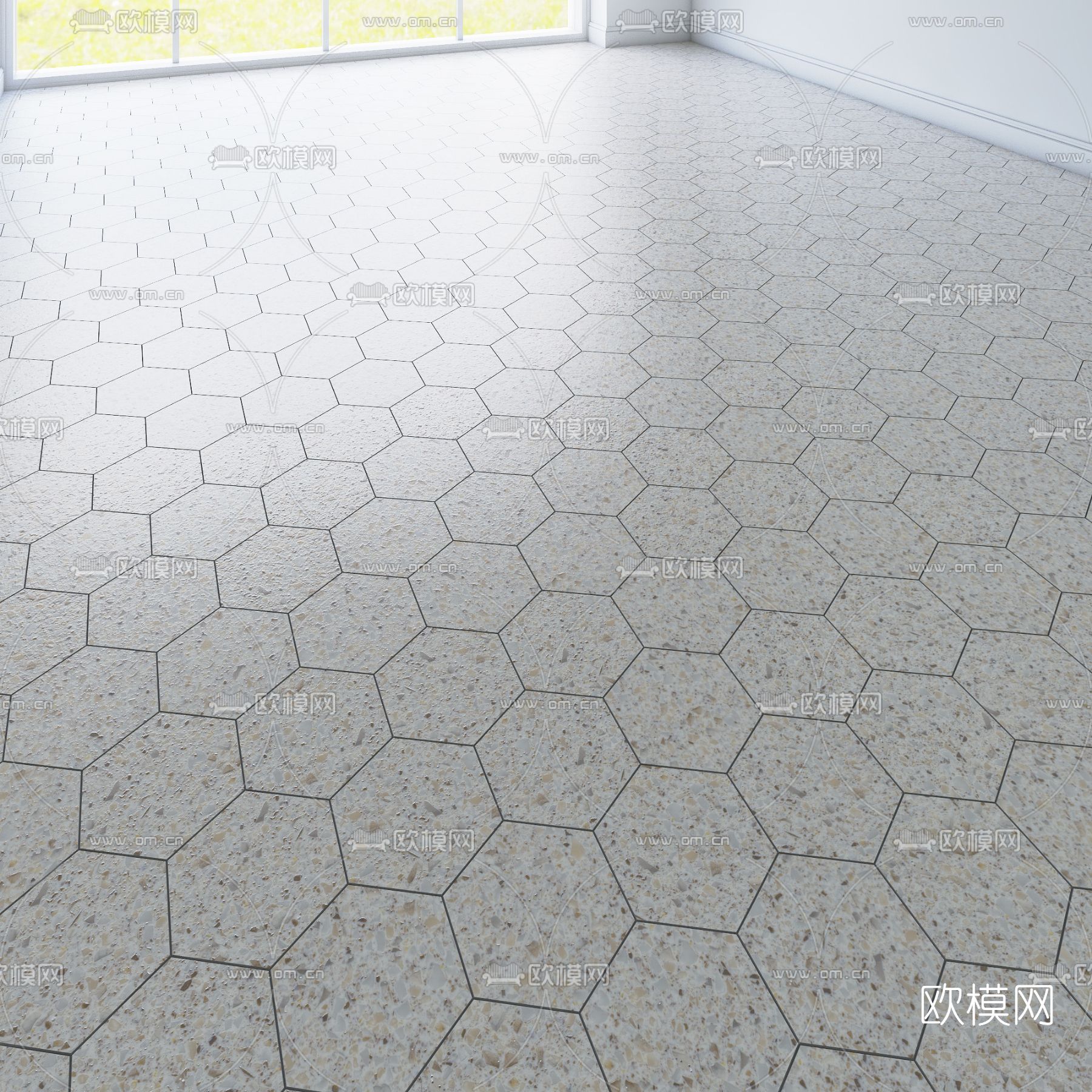 现代拼花瓷砖免费3d模型下载