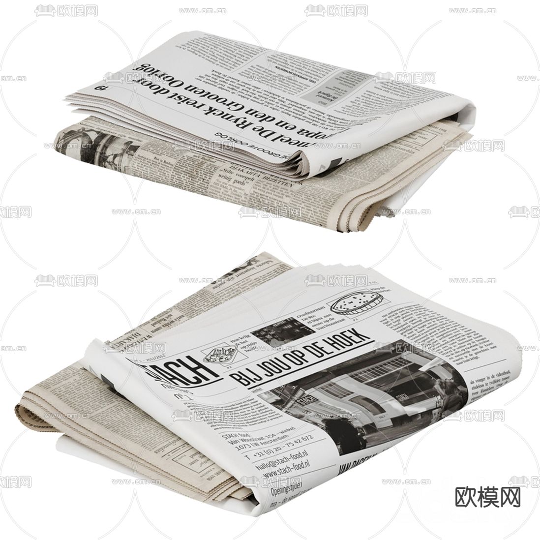 现代书籍报刊3d模型