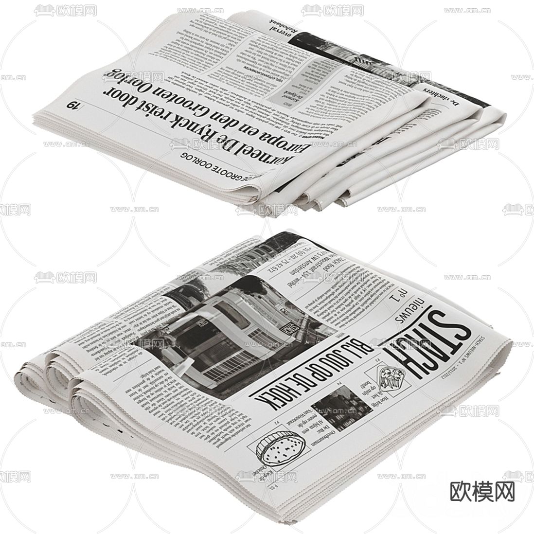 现代书籍报刊3d模型