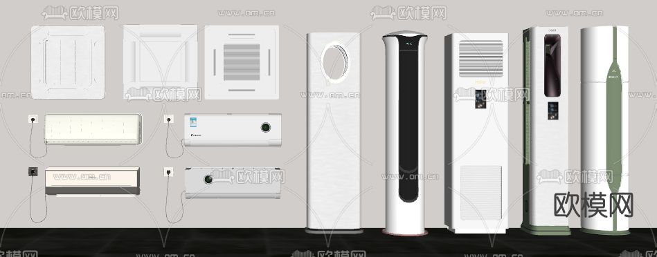 现代空调su模型