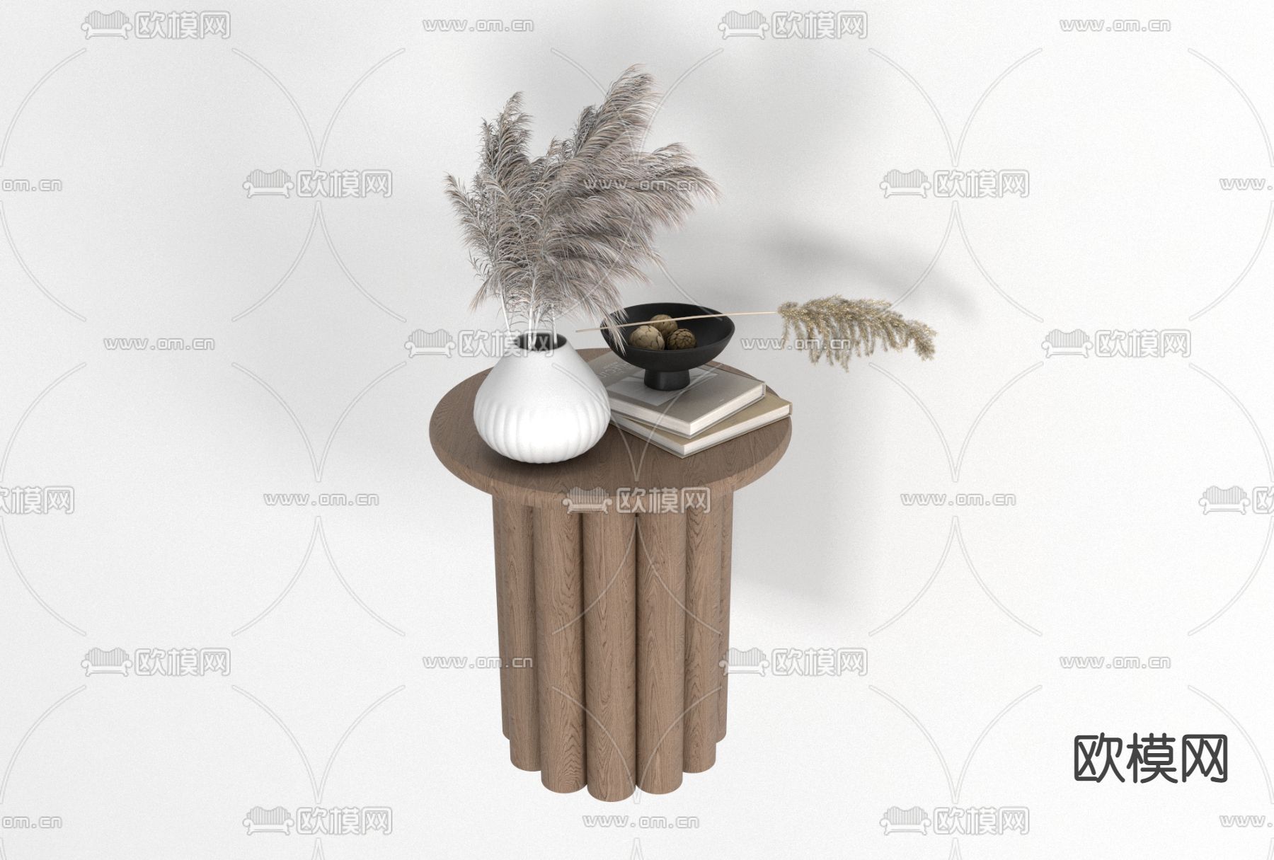 侘寂圆几免费3d模型下载
