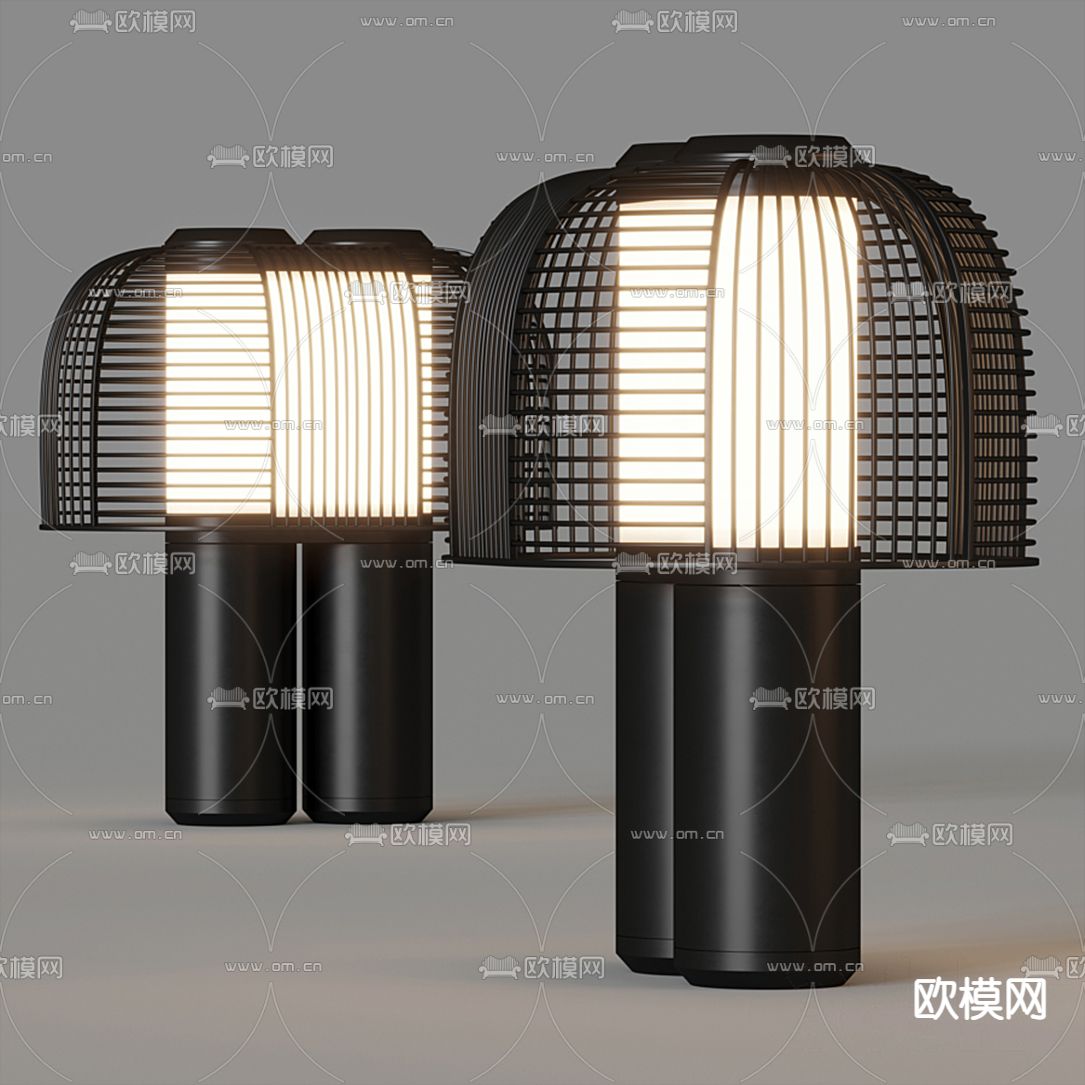 现代金属台灯3d模型