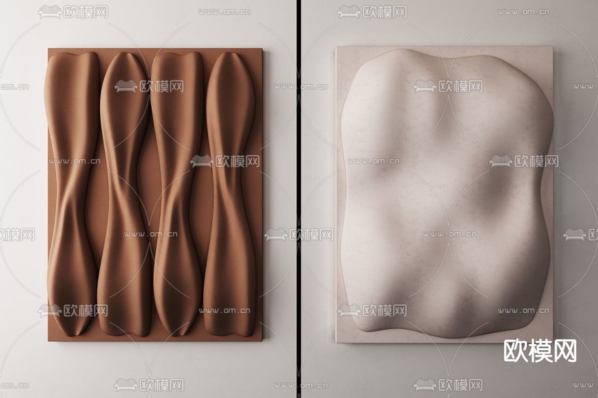 现代立体墙饰挂件3d模型下载