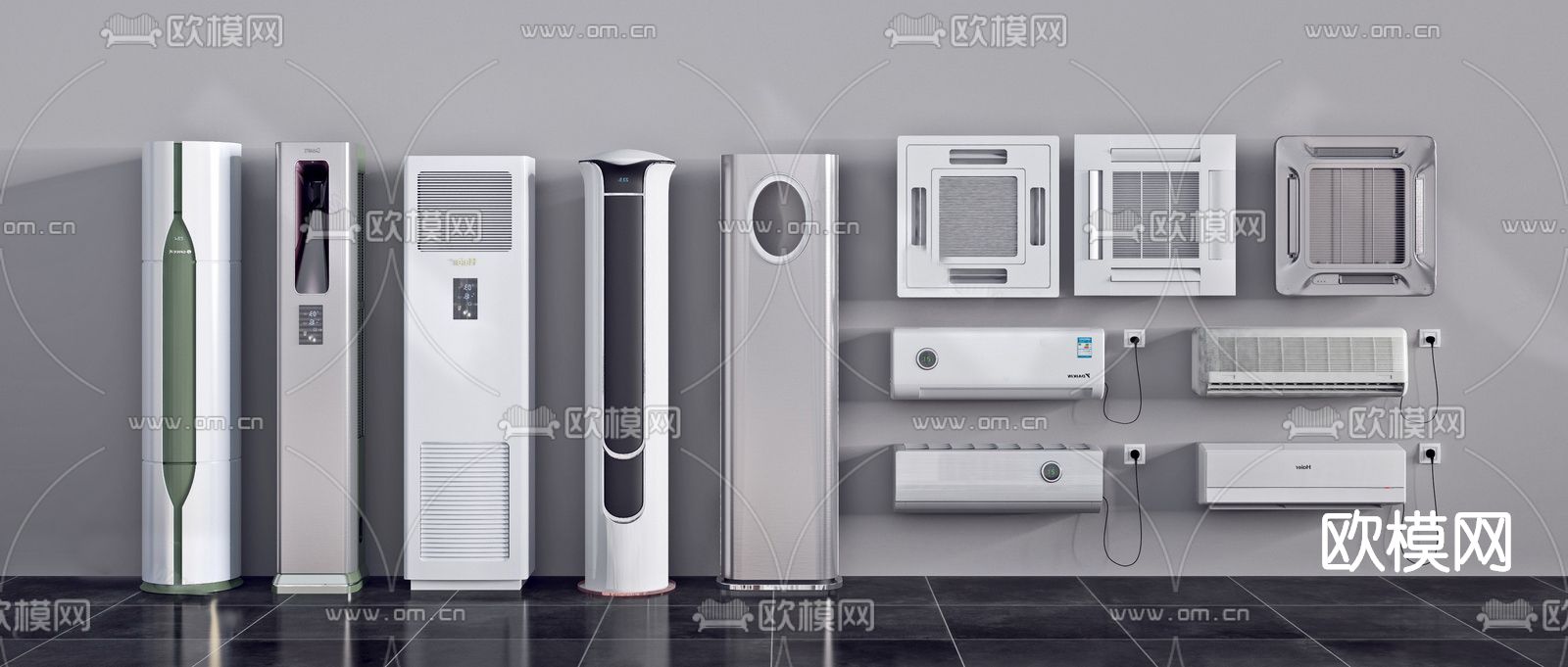 现代空调su模型