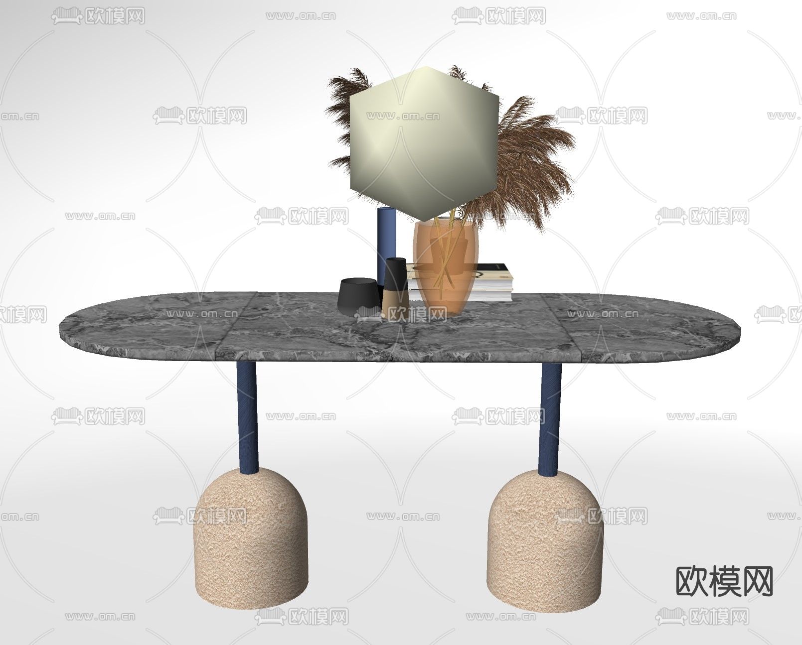 现代茶几su模型下载（渲染图2）