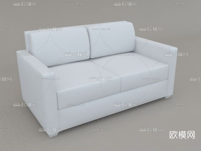 现代双人沙发免费3d模型下载