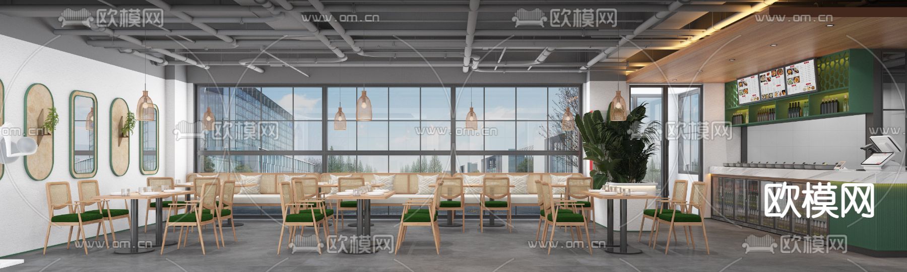 北欧快餐店3d模型下载（渲染图3）