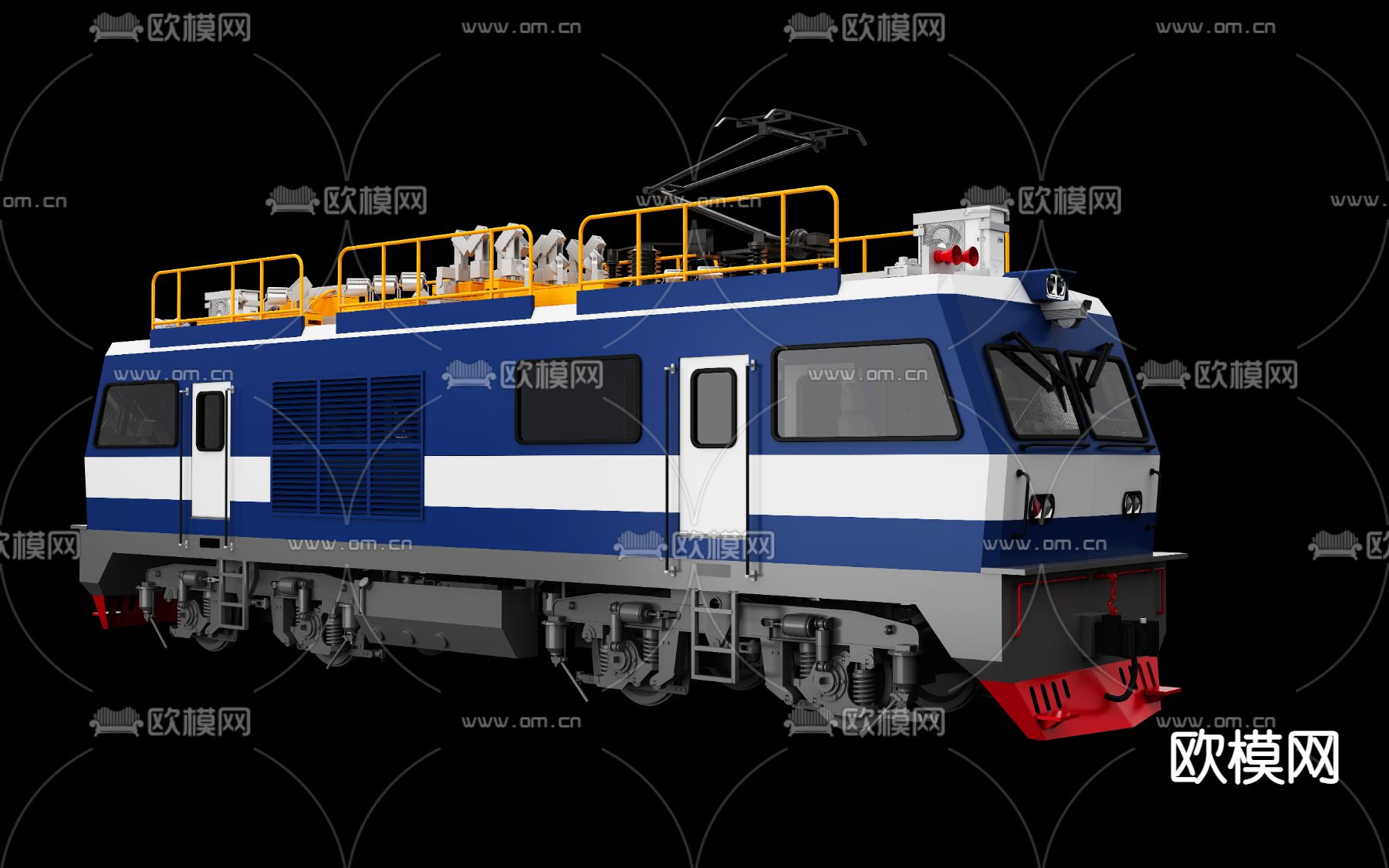 现代火车电车3d模型下载