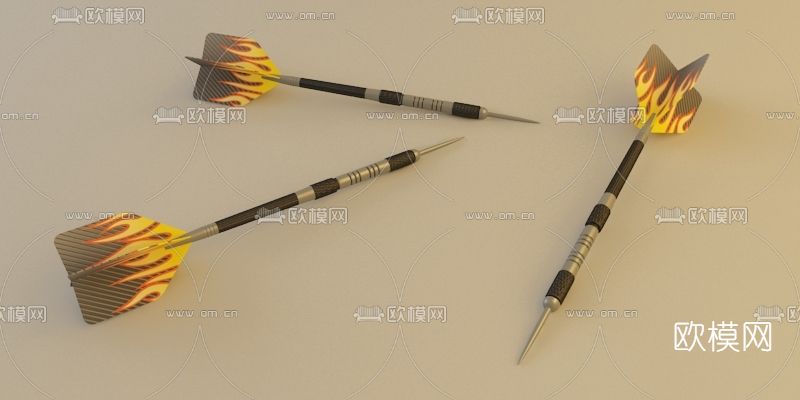 现代飞镖免费3d模型下载